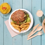 thumbnail of BIOZOYG 50 Stück Einwegteller rund Ø 22cm Bio Geschirr Zuckerrohr Teller stabil biologisch abbaubar kompostierbar Bagasse Einwegteller Bioparty