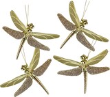 thumbnail of Weihnachtsbaumschmuck Libelle mit Glitzer L: 14cm in gold glänzend