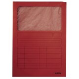 thumbnail of Sichtmappe A4, rot, oben und rechts offen, Sichtfenster, Organisationsdruck, Karton: 160g