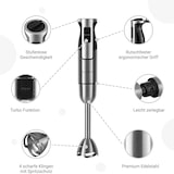 thumbnail of KLAMER Stabmixer Set 800 Watt, 4 in 1 Pürierstab Edelstahl mit stufenloser Geschwindigkeit und Turbo-Funktion