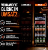 thumbnail of GastroHero Getränkekühlschrank GKSE360 360 Liter Umluftkühlung Glastür LED abschließbar 5 Roste schwarz Gastro Kühlschrank
