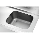 thumbnail of Aanvoertafel DS-LI1B | Spoelbak rechts met bodemschap + achteropstand | 1200x720x850(h)mm