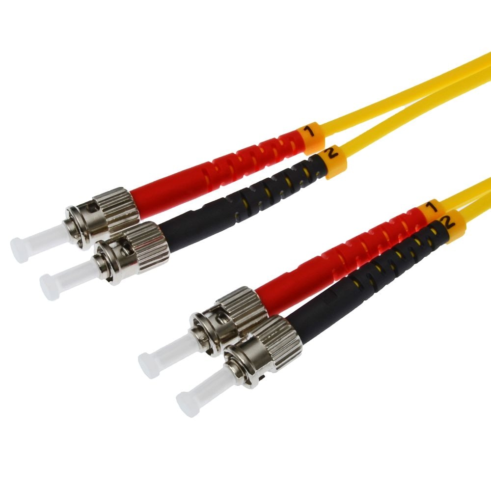 Helos LWL Patchkabel ST/ST Duplex 9/125µm OS2 gelb 1,0m