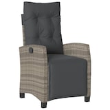 thumbnail of vidaXL Tuinstoelen 2 st verstelbaar met voetensteun poly rattan grijs