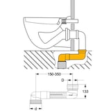 thumbnail of Haas WC - Versprungbogen, waagerecht, DN 90/110