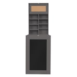 thumbnail of ML-Design Wandtisch Klappbar Grau – Klapptisch mit Tafel, 8 Fächern & Pinnwand, Wandmontage, ausklappbarer Schreibtisch mit Regal, Esstisch,