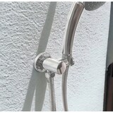 thumbnail of Supporto per doccia con presa acqua integrata, stile tondo in ottone pesante