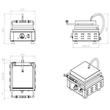 thumbnail of Combisteel wafelijzer Brusselse wafels roestvrij staal