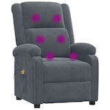 thumbnail of vidaXL Massagesessel Elektrisch Dunkelgrau Samt