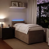 thumbnail of vidaXL Boxspringbett mit Matratze Hellgrau 90x190 cm Samt