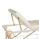 thumbnail of 3 Zonen Massageliege-Set Somwang mit 7,5cm Polsterung, Rollen und Holzgestellbeige