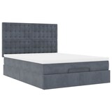 thumbnail of vidaXL Ottoman-Bett mit Matratzen & LEDs Dunkelgrau 140x190 cm Samt