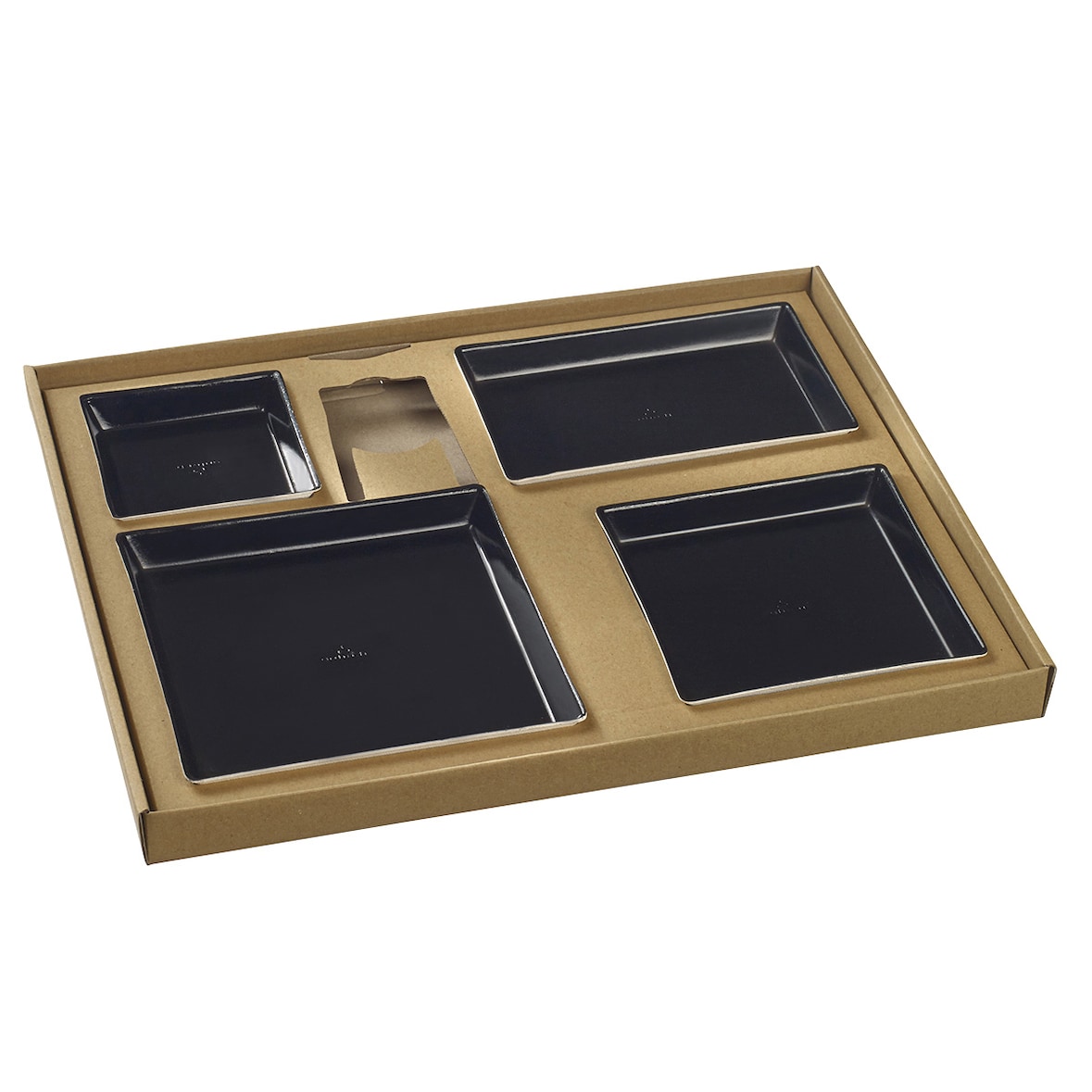SOLIA Kit plateau-repas Ecokraft vaisselle Quartz noire laminée + couvercle  - KC10493 - par 30 pièces