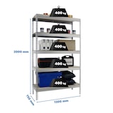 thumbnail of Prateleira de metal sem parafusos com bandejas de metal Ecoforte 4 prateleiras. Galva cor/madeira 2000x1200x750 mm