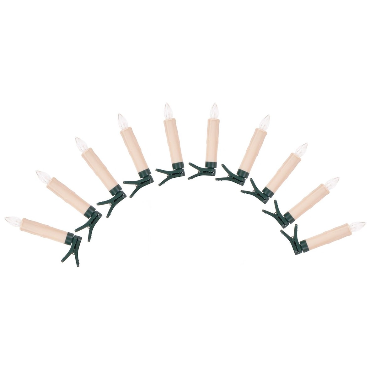 LED Weihnachtsbaumkerzen-Erweiterungsset 10teilig Christbaumkerzen kabellos
