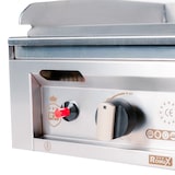 thumbnail of Romux® Piastra a Gas Professionale in Acciaio Inox 30 cm da Banco con Piastra da 4 mm per Riscaldamento Rapido con Termocoppia CE