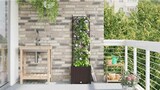 thumbnail of vidaXL Gartenpflanzer mit Gitter Braun 40 x 40 x 143 cm PP
