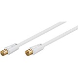 thumbnail of Goobay 67286 Antennenkabel (80 dB), 2x geschirmt, 7.5 m, Weiß - vergoldet, Koax-Stecker > Koax-Buchse (vollständig geschirmt)
