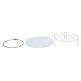 thumbnail of aro Mikrowelle mit Grill MW25720G, Stahl/Glas, 44 x 34 x 25.8 cm, 20 L, mit 1000 W Leistung, mit Glasdrehteller