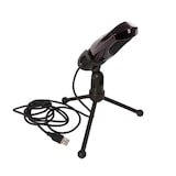 thumbnail of Microphone à condensateur studio USB avec support table - Pour podcast ou enregistrement d'instrument