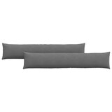 thumbnail of vidaXL Sofakissen 2 pcs Dunkelgrau 200 x 40 cm Stoff