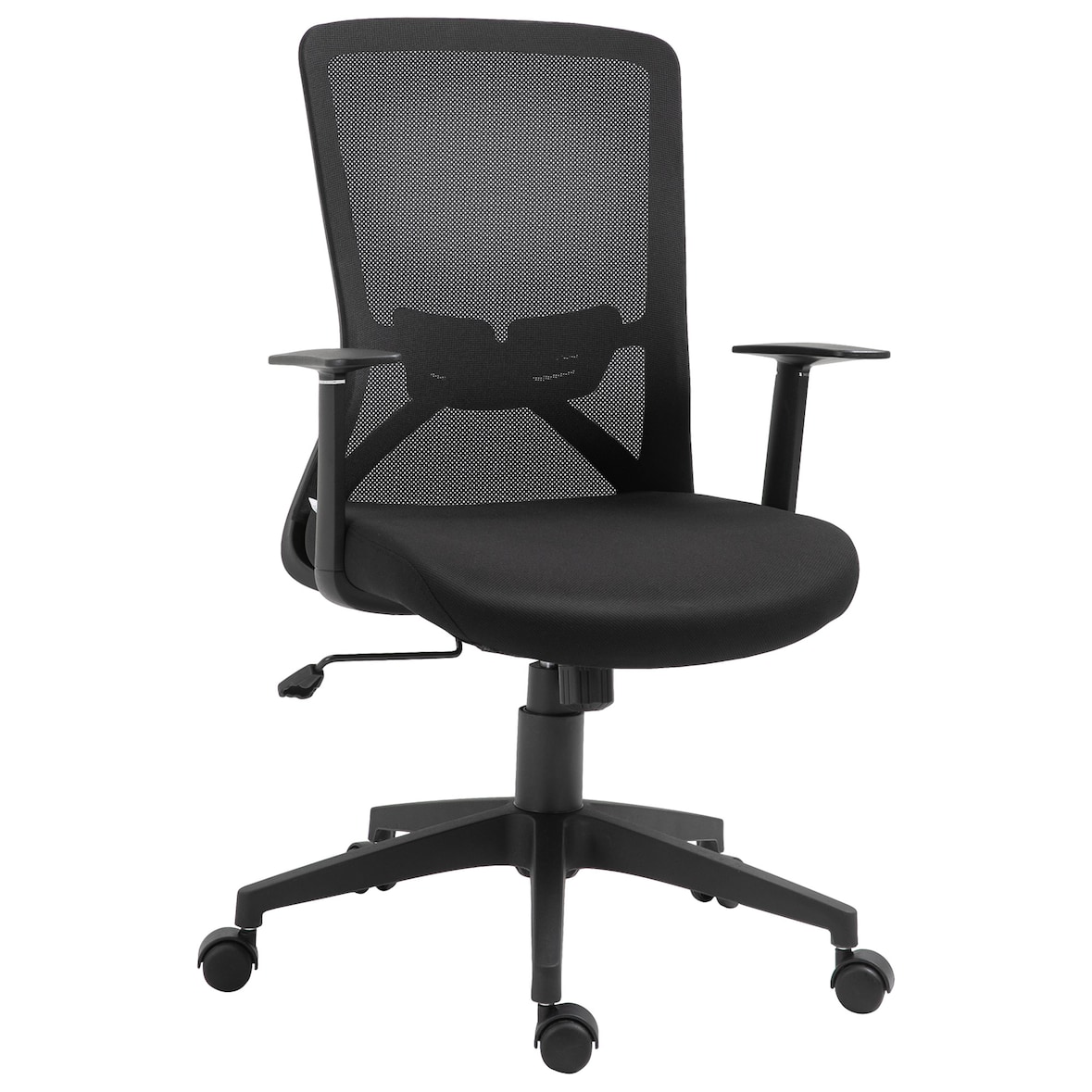 Vinsetto Cadeira de Escritório Giratória com Altura Ajustável Apoio para os Braços Encosto 62x61x99-109cm Preto