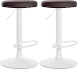 thumbnail of 2er Set Barhocker Ponte Kunstleder braun/Metall matt weiss