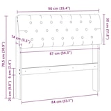 thumbnail of vidaXL Gepolstertes Kopfteil Taupe 90 cm Massives Kiefernholz