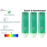 thumbnail of KOMPLETT-SET Duscherlebnis 12x425ml verschied. Düfte, 1x300ml Intim Reinigungsschaum+ 5x Wandhalterung : Duftnote - Fresh Mint: Minze, Teebaum, Farbe