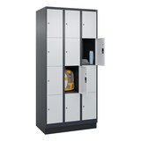 thumbnail of C+P Schließfachschrank Classic PLUS, Sockel, 3 Abteile, 1950x900x500mm, 7016/703