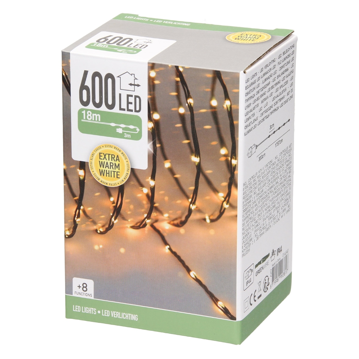 . ECD Germany LED Micro Cluster Lichterkette 24 m 800 LEDs Extra Warmweiß, 8 Modi, strombetrieben IP44, Innen/Außen, Weihnachtsbeleuchtung