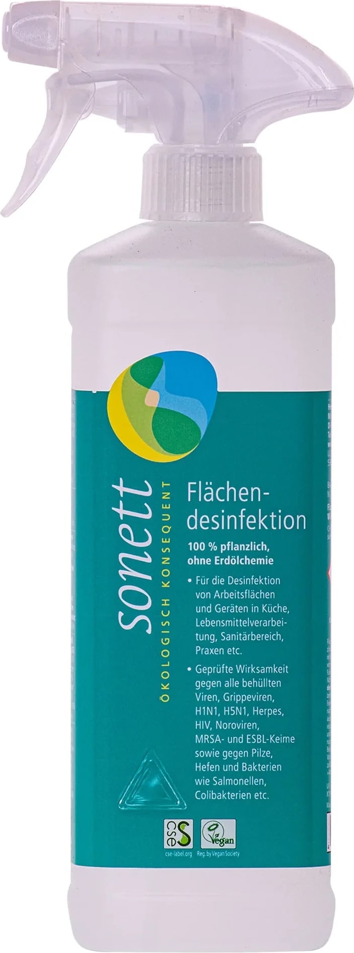 SONETT Flächendesinfektion 500 ml Sprühflasche DVG gelistet