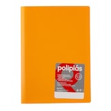 thumbnail of Pasta com 10 capas soldadas, tamanho folio, cor tangerina