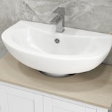 thumbnail of kleankin mueble para debajo del lavabo armario lavabo con pie armario bajo con 2 puertas y estante ajustable estilo moderno 60x30x60 cm blanco