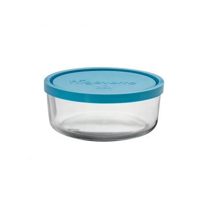 Contenitore Vetro Tondo Ø Cm 12 H 5,2 Frigoverre Coperchio Ermetico Confezione Da 12