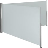 thumbnail of tectake Aluminium dubbele windscherm uitschuifbaar met oprolmechanisme - 200 x 600 cm, grijs - 402337