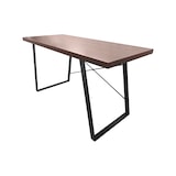 thumbnail of SVITA Industrial Schreibtisch Nussbaum-Optik mit schwarzen Metall-Beinen