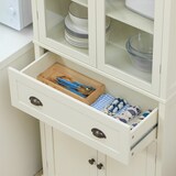 thumbnail of HOMCOM alacena de cocina aparador de comedor con 2 puertas de vidrio 1 cajón y baldas ajustables mueble auxiliar de cocina para salón 76x40x182,5 cm