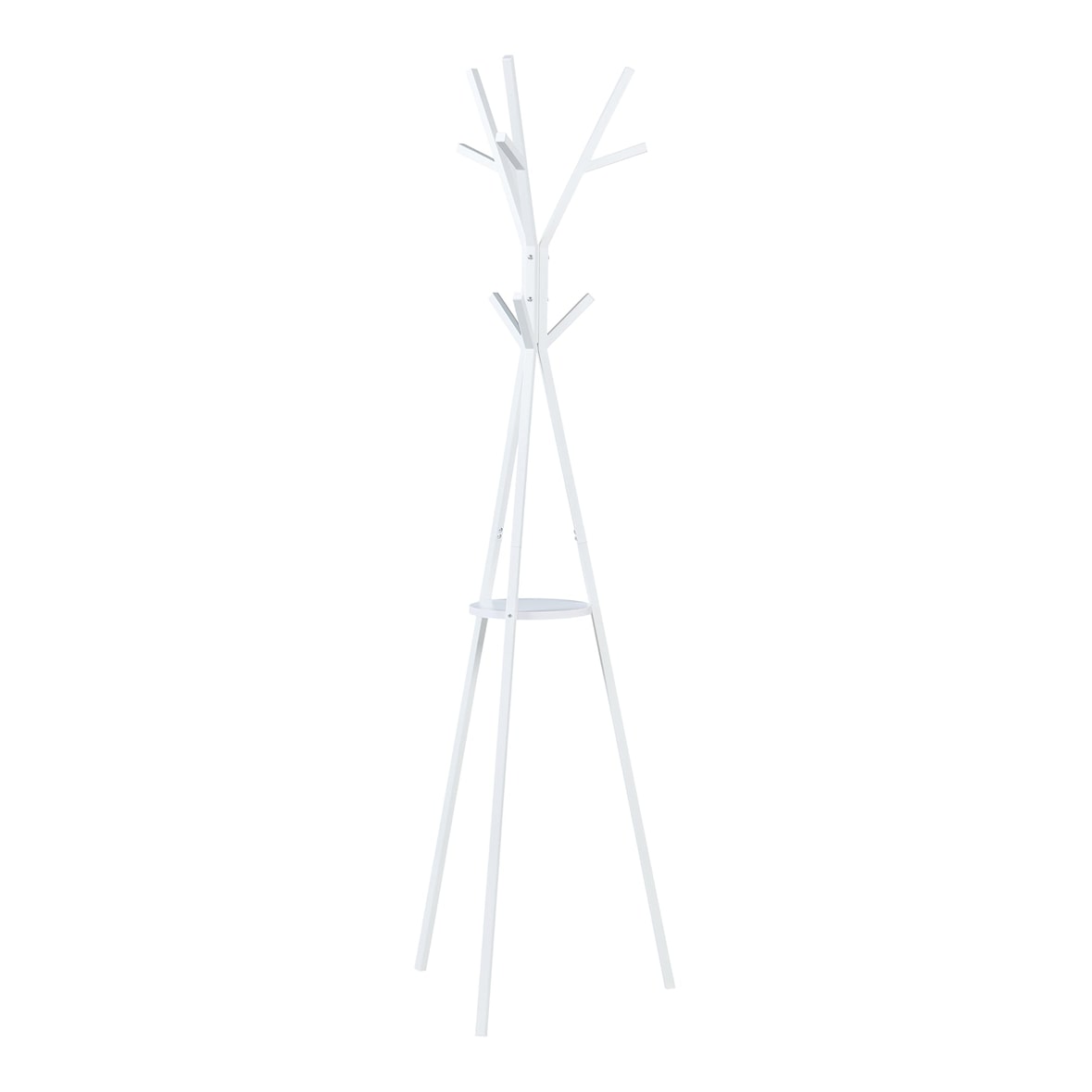 Helloshop26 - Perchero de diseño para entrada 179 x 48 x 48 cm blanco 03_0010366