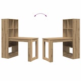 thumbnail of Bureau Chêne artisanal 122 x 67 x 145 cm Bois d'ingénierie Modèle Titan Signature