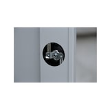 thumbnail of Stahl-Aktenschrank Metallschrank abschließbar Lichtgrau/Rot, 1800 x 800 x 383 mm, 530334