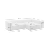 thumbnail of KAWOLA Sofa CARMO Ecksofa Stoff grau mit Hocker Recamiere rechts