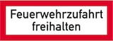thumbnail of Schild Feuerwehrzufahrt freihalten, Alu, 594x210 mm