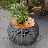 thumbnail of Beistelltisch Gartentisch mit Deckel und Behälter Gartenmöbel H: 37cm grau