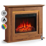 thumbnail of BALDERIA Finn camino elettrico da pavimento, effetto fiamma LED, riscaldamento, rovere scuro