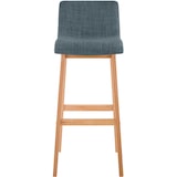 thumbnail of Conjunto de 2 bancos de bar Hover tecido Natura azul