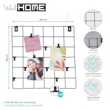 thumbnail of WellHome - Mensola a muro per quadri con LED in metallo nero 36x36x2cm