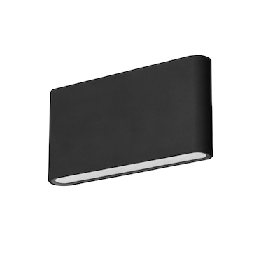 FORLIGHT Slim - Aplique Exterior LED IP54 Minimalista con Luz Cálida 3000K. Color Negro
