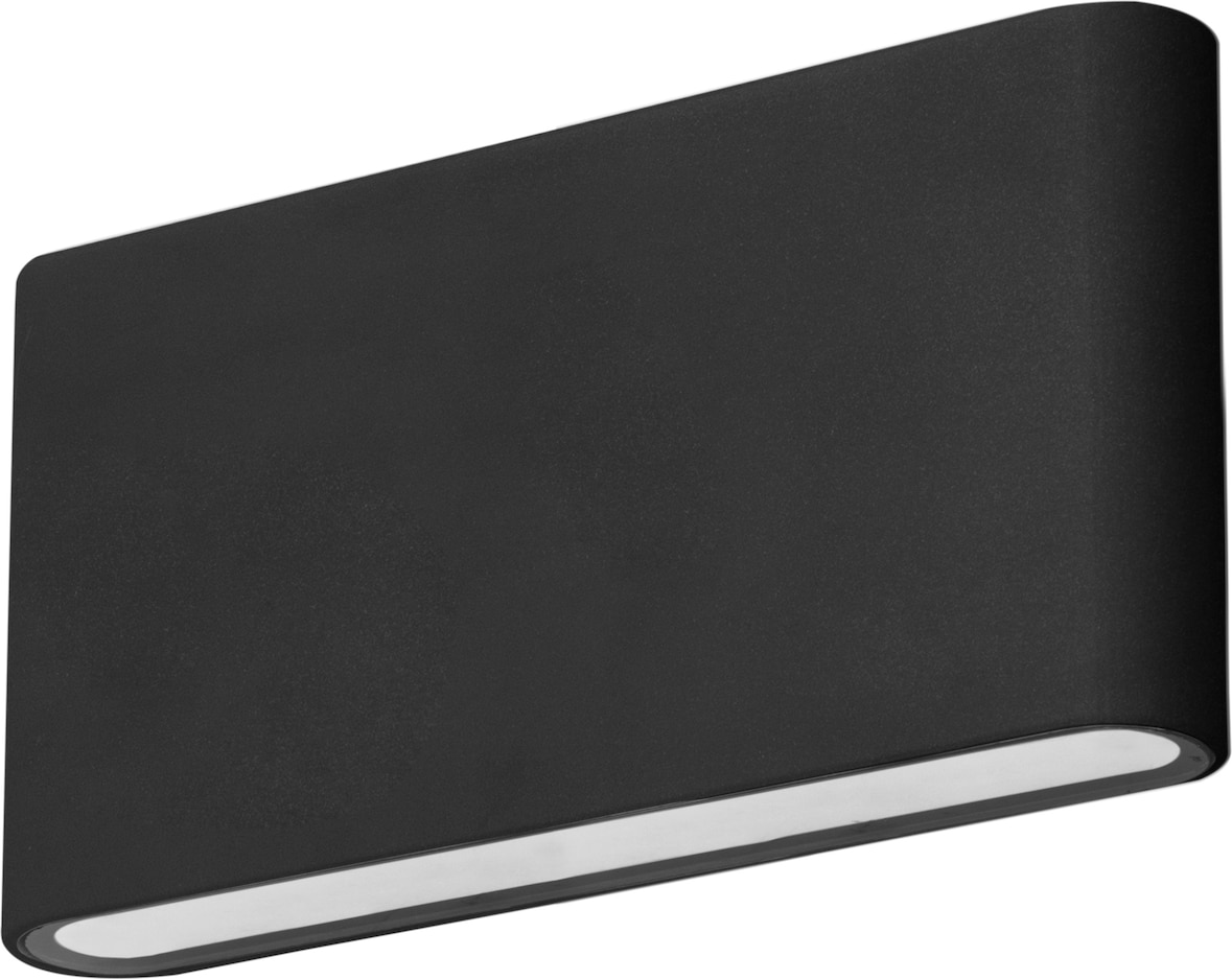 FORLIGHT Slim - Aplique Exterior LED IP54 Minimalista con Luz Cálida 3000K. Color Negro