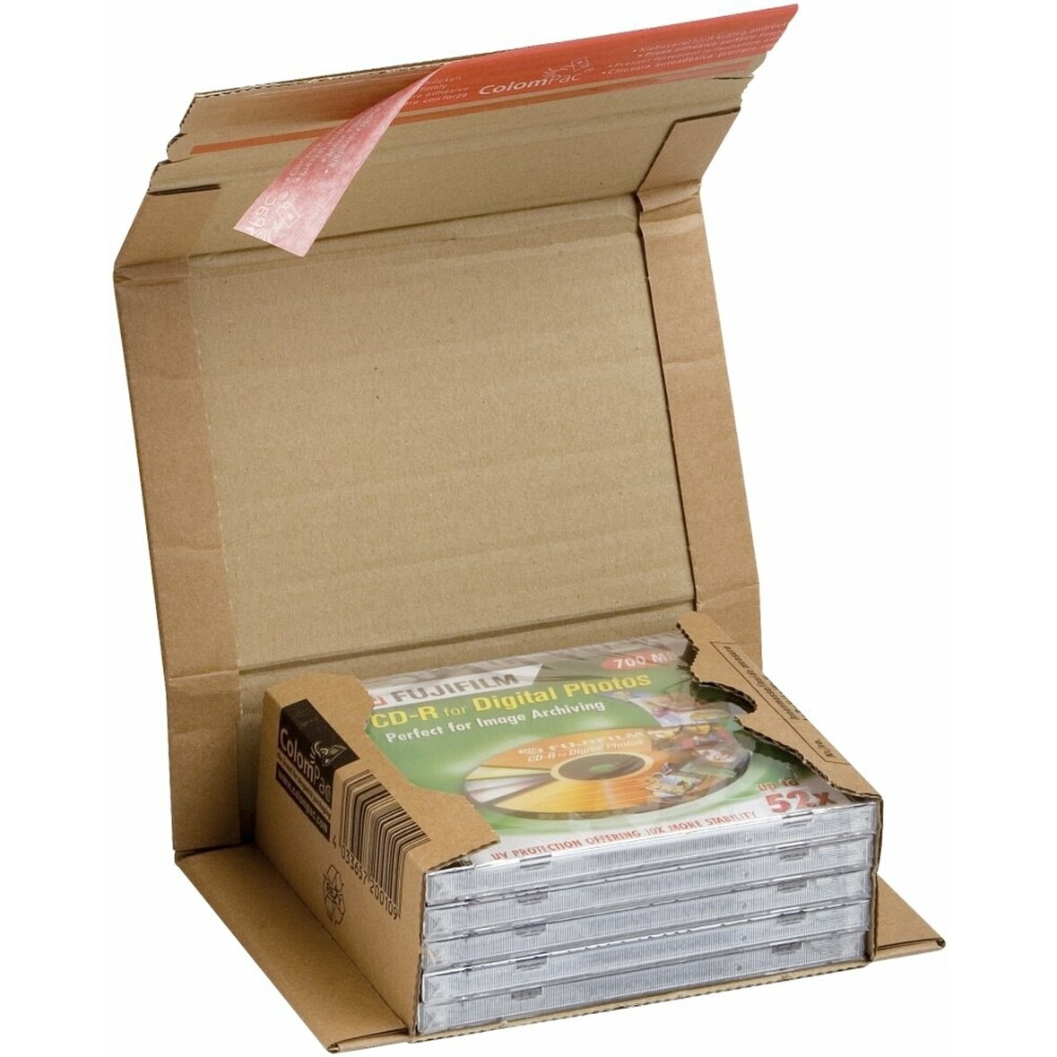 Versandkarton 455x320x70mm selbstklebend braun Packung mit 20 Stück